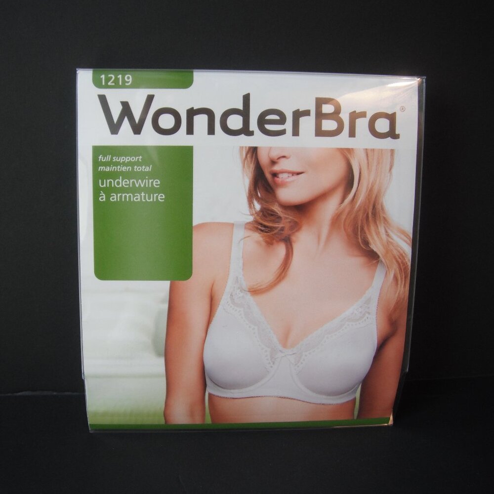 WonderBra Womens Size 40C Unpadded Underwired Support White Style 1219 New
